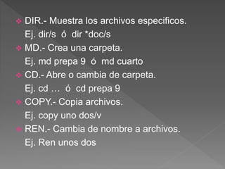 Comandos dos internos externos | PPTX