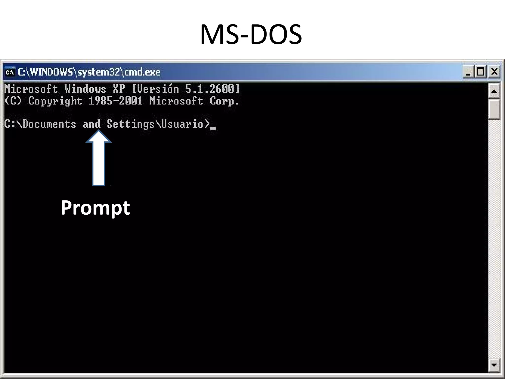 MS-DOS
Prompt
 