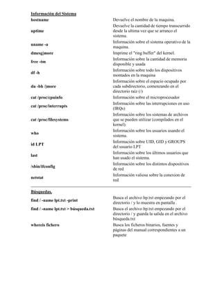 Comandos basicos en linux | PDF