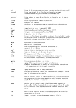 Comandos básicos linux