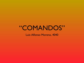“COMANDOS”
Luis Alfonso Moreno, 4040
 