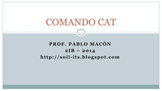 PROF. PABLO MACÓN
2IB – 2014
http://soii-its.blogspot.com
COMANDO CAT
 