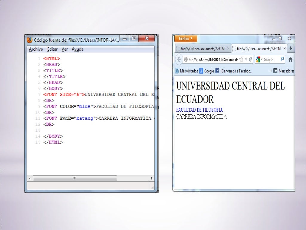 Comandos de html