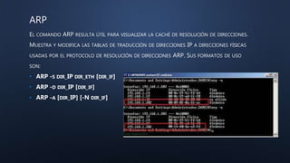 Comando Arp Comandos de red en windows | PPTX