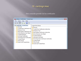 Este comando permite ver los certificados
 