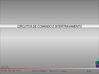 25 de jun de 2013 Eletricidade - Maurício Franco 121
04:43
CIRCUITOS DE COMANDO E INTERTRAVAMENTO
 