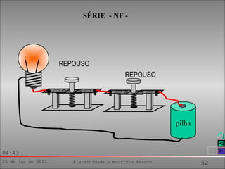 25 de jun de 2013 Eletricidade - Maurício Franco 52
04:43
REPOUSO
pilha
REPOUSO
SÉRIE - NF -
 