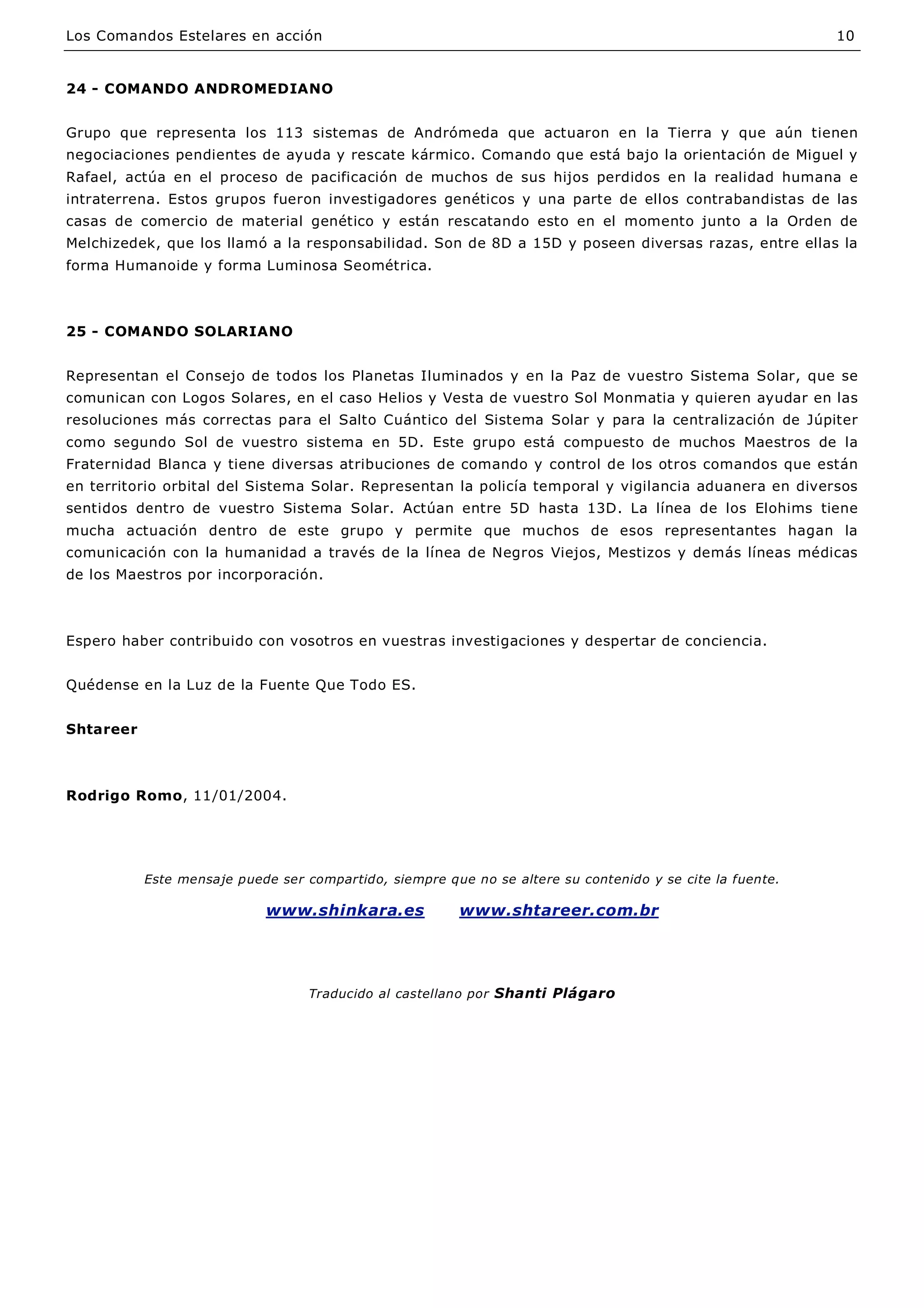 Comandos estelares | PDF