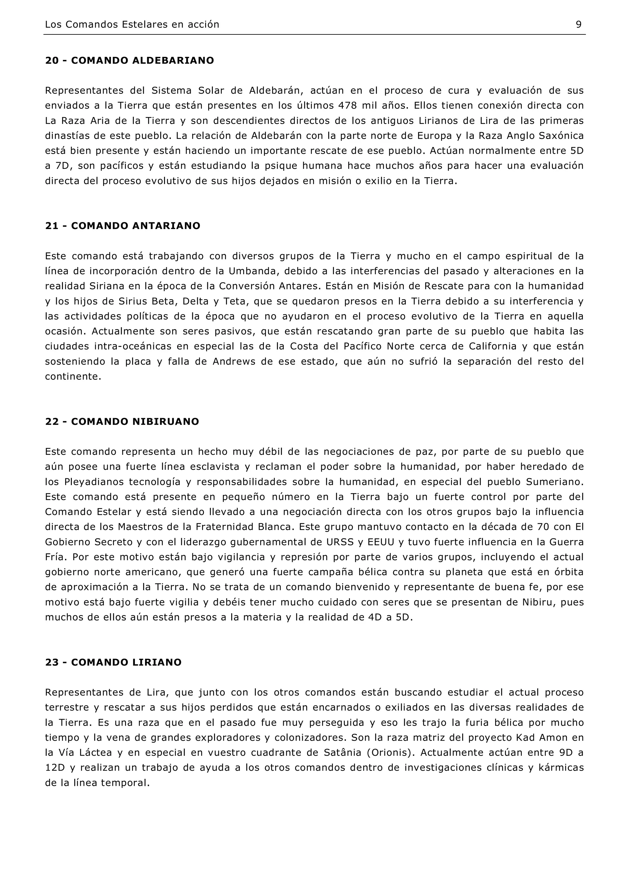 Comandos estelares | PDF