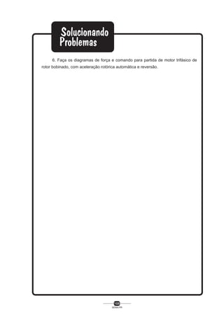 6. Faça os diagramas de força e comando para partida de motor trifásico de
rotor bobinado, com aceleração rotórica automática e reversão.

155
SENAI-PR

 