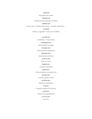 Comandos útiles para windows 8 | PDF