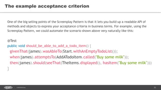 ScreenPlay Design Patterns for QA Automation | PPTX
