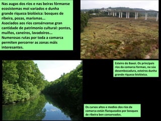 Vista xeral da serra.
SERRA DA LOBA
Esténdese con dirección N-S, facendo de fronteira entre as provincias de Lugo e A Coruña,
desde a Depresión das Pontes ata as cabeceiras dos ríos Mandeo (oeste) e Labrada (leste) que
a separan da Cordal de Montouto. É unha serra de relevo suave modelado sobre granito de
dúas micas, gneis “ollo de sapo”, xistos migmatíticos e granito intrusivo.
Fai de divisoria de augas entre a conca do Miño e as do Lambre e Mandeo.
Os puntos máis altos nesta comarca son o Serrón Gordo, con 682 m e o Outeiro da Loba, con
639 m. Accedese desde Cambás (Aranga).
Unha ruta indicada polo concello de Aranga permite percorrer gran parte desta serra e do
Cordal de Montouto.
 