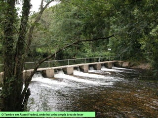 O Tambre em Aiazo (Frades), onde hai unha ampla área de lecer
 