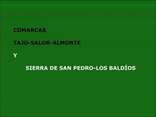 COMARCAS   TAJO-SALOR-ALMONTE Y   SIERRA DE SAN PEDRO-LOS BALDÍOS 