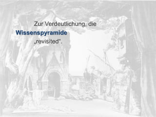 © PROJECT CONSULT Unternehmensberatung Dr. Ulrich Kampffmeyer GmbH 2011

/ Autorenrecht: <Vorname Nachname> Dez-13 / Quelle: PROJECT CONSULT 2

Zur Verdeutlichung, die
Wissenspyramide
„revisited“.

© PROJECT CONSULT 2002

Von DMS und ECM zu EIM – ein Monolog in 6 Aufzügen

Dr. Ulrich Kampffmeyer

Fachkongress ECM/DMS 2013

26

 