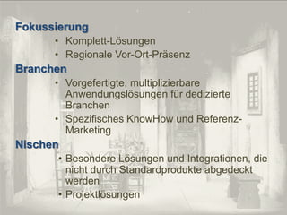 © PROJECT CONSULT Unternehmensberatung Dr. Ulrich Kampffmeyer GmbH 2011

Fokussierung

/ Autorenrecht: <Vorname Nachname> Dez-13 / Quelle: PROJECT CONSULT 2

• Komplett-Lösungen
• Regionale Vor-Ort-Präsenz

Branchen
• Vorgefertigte, multiplizierbare
Anwendungslösungen für dedizierte
Branchen
• Spezifisches KnowHow und ReferenzMarketing

Nischen
• Besondere Lösungen und Integrationen, die
nicht durch Standardprodukte abgedeckt
werden
• Projektlösungen
© PROJECT CONSULT 2002

Von DMS und ECM zu EIM – ein Monolog in 6 Aufzügen

Dr. Ulrich Kampffmeyer

Fachkongress ECM/DMS 2013

139

 