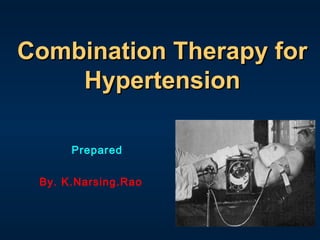 Combination Therapy forCombination Therapy for
HypertensionHypertension
By. K.Narsing.Rao
Prepared
 