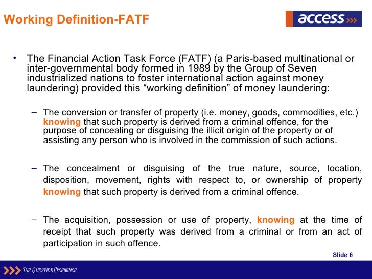Combating Monel Laundering