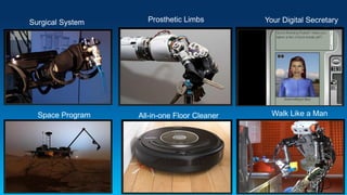Surgical System Prosthetic Limbs
Space Program All-in-one Floor Cleaner
Your Digital Secretary
Walk Like a Man
 