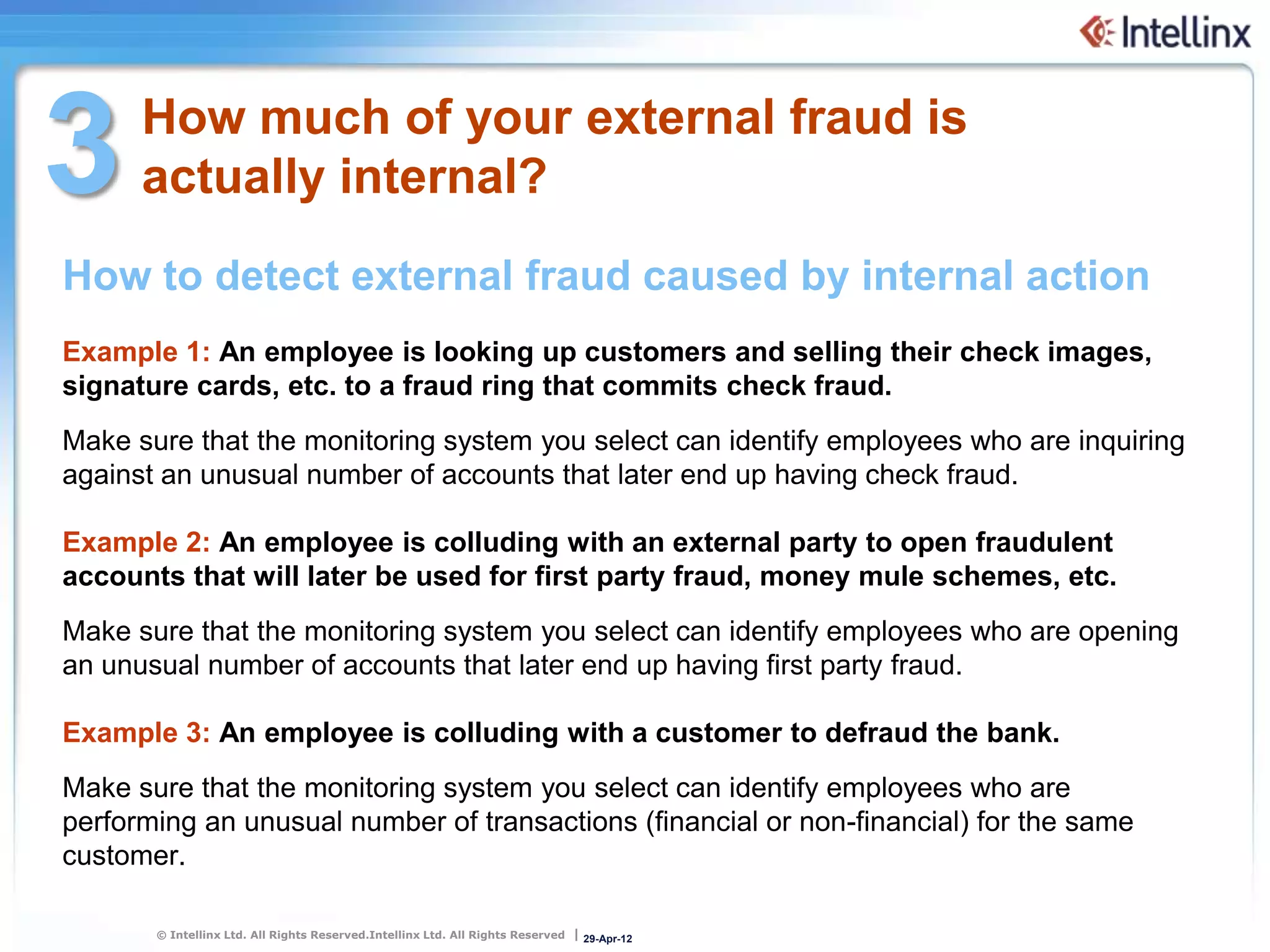 Combating Internal Fraud - 5 Points You Should Think About | PPTX
