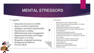 MENTAL STRESSORS
 