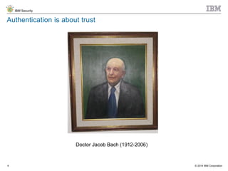 © 2014 IBM Corporation
IBM Security
4
Authentication is about trust
Doctor Jacob Bach (1912-2006)
 