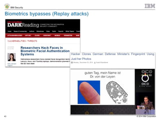 © 2014 IBM Corporation
IBM Security
43
Biometrics bypasses (Replay attacks)
 