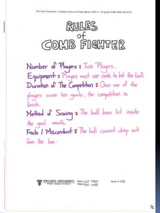 CTS FINAL PROJECT - COMB FIGHTER