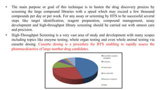 Combinatorial chemistry and high throughputscreening | PPTX