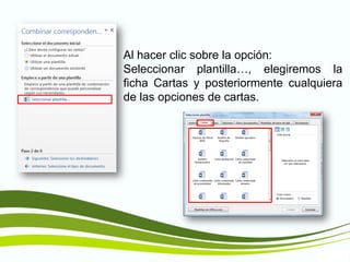 TIC1
Al hacer clic sobre la opción:
Seleccionar plantilla…, elegiremos la
ficha Cartas y posteriormente cualquiera
de las opciones de cartas.
 