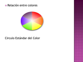 Relación entre colores,[object Object], ,[object Object],Circulo Estándar del Color,[object Object]
