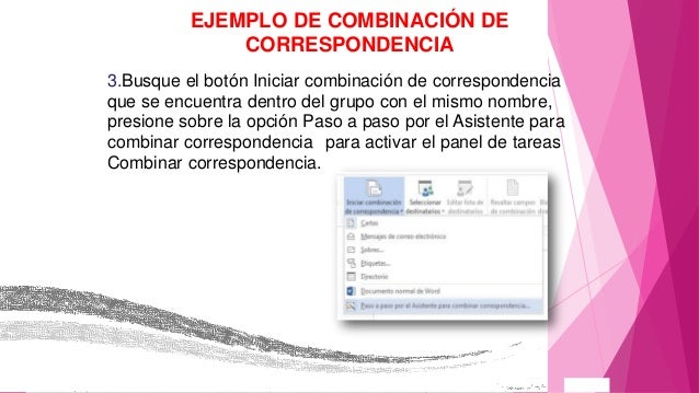 COMBINACION DE CORRESPONDENCIA EN WORD 2013