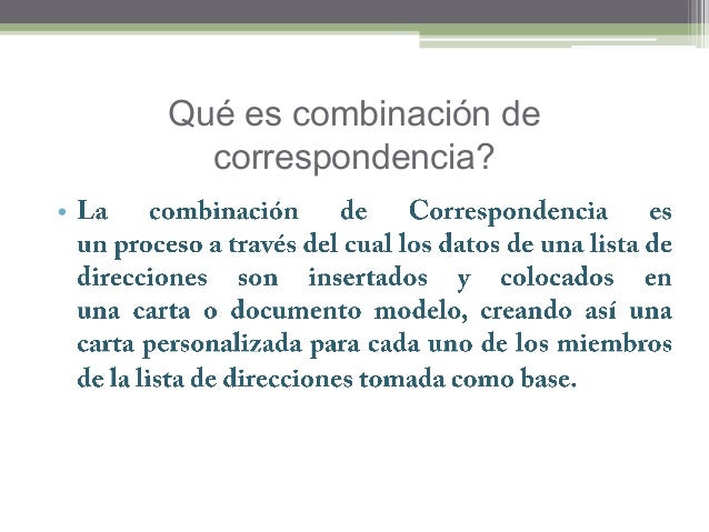 Combinación de correspondencia en Word
