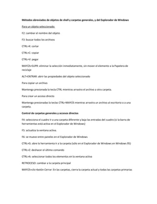 Combinacion de teclas