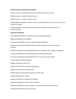 Combinacion de teclas