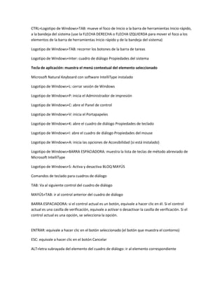 Combinacion de teclas