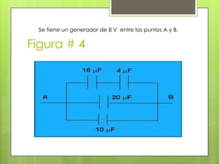 Se tiene un generador de 8 V entre los puntos A y B.


Figura # 4
 