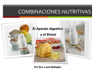 COMBINACIONES NUTRITIVAS El Aparato digestivo  y el Stress Por Dra. Lucía Battaglia 
