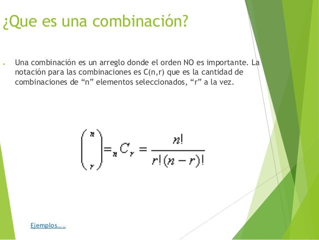 Que Es Una Combinación En Estadística es.slideshare.net