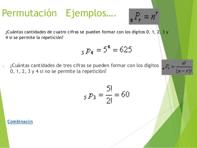 Ejemplos De Permutacion Y Combinacion En Estadistica