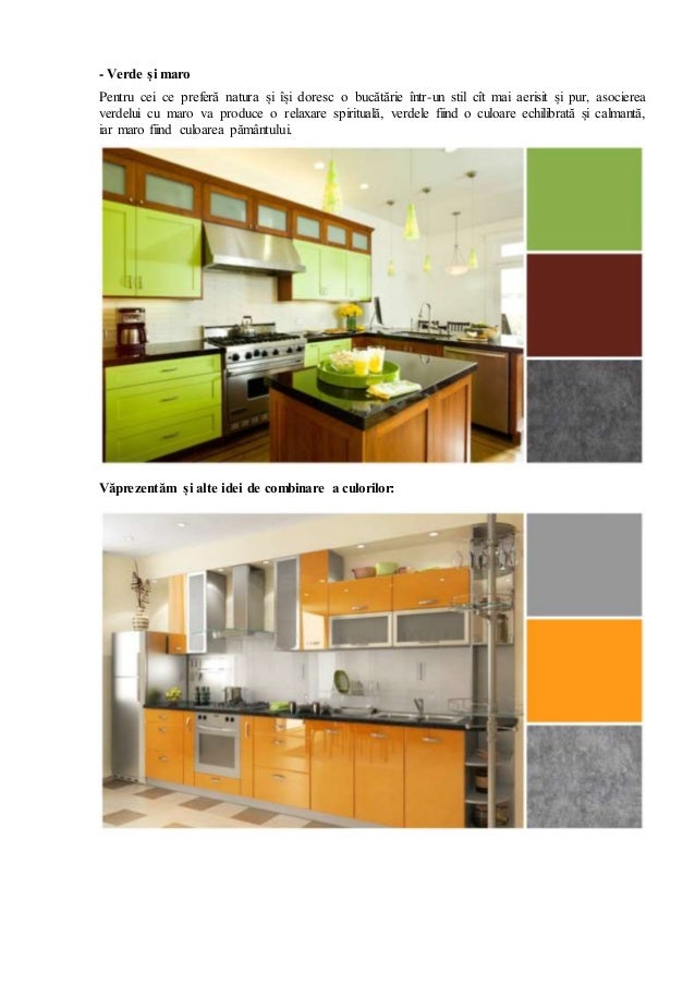 Combinații De Culori Potrivite Pentru Bucătării