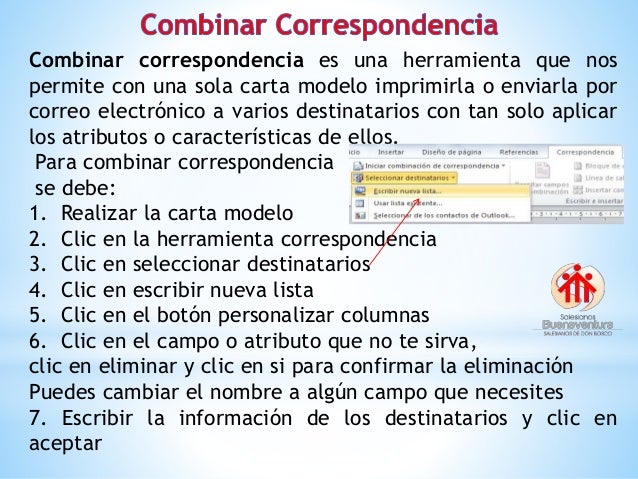 Combinar correspondencia y tabla de contenido
