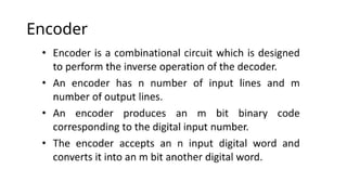 combinational logic circuit and applications | PPTX
