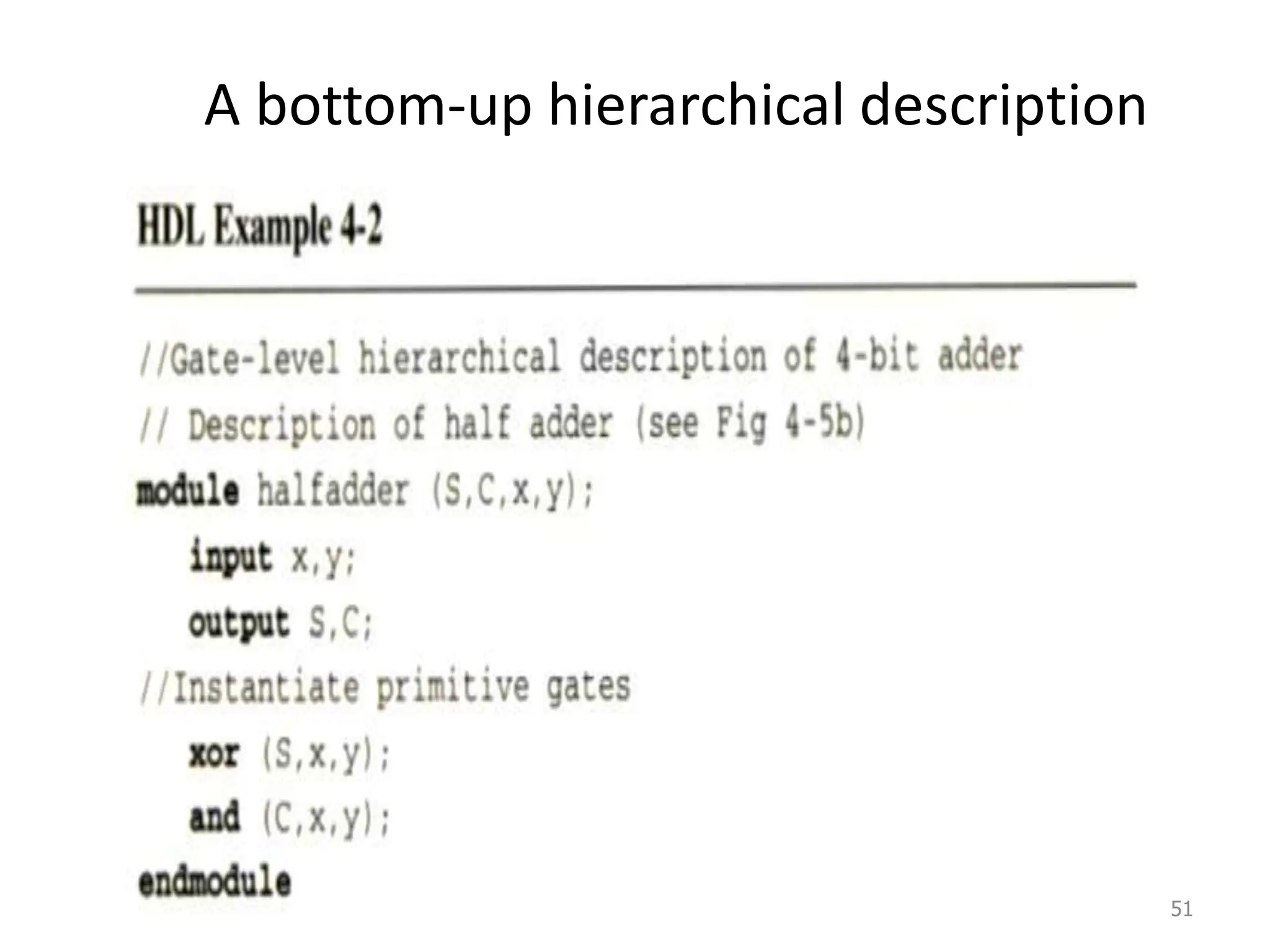 A bottom-up hierarchical description
51
 
