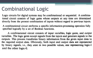 Combinational logic 1 | PDF