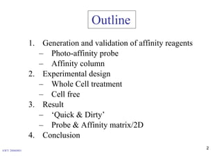 Affinity Capture Column Combinational Use Of Photoaffinity Label (Iii) & Affinity Column For ...