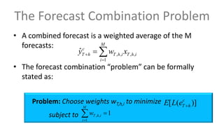 Combination Forecast using econometrics methods | PDF