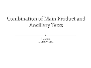 Combination of Main Product and Ancillary Texts Haunted MUSIC VIDEO 