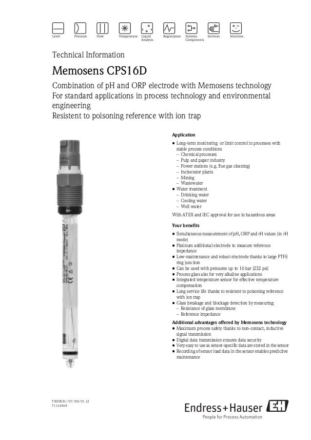 Combination of pH and ORP electrode